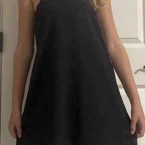 Black spaghetti strap flowy dress